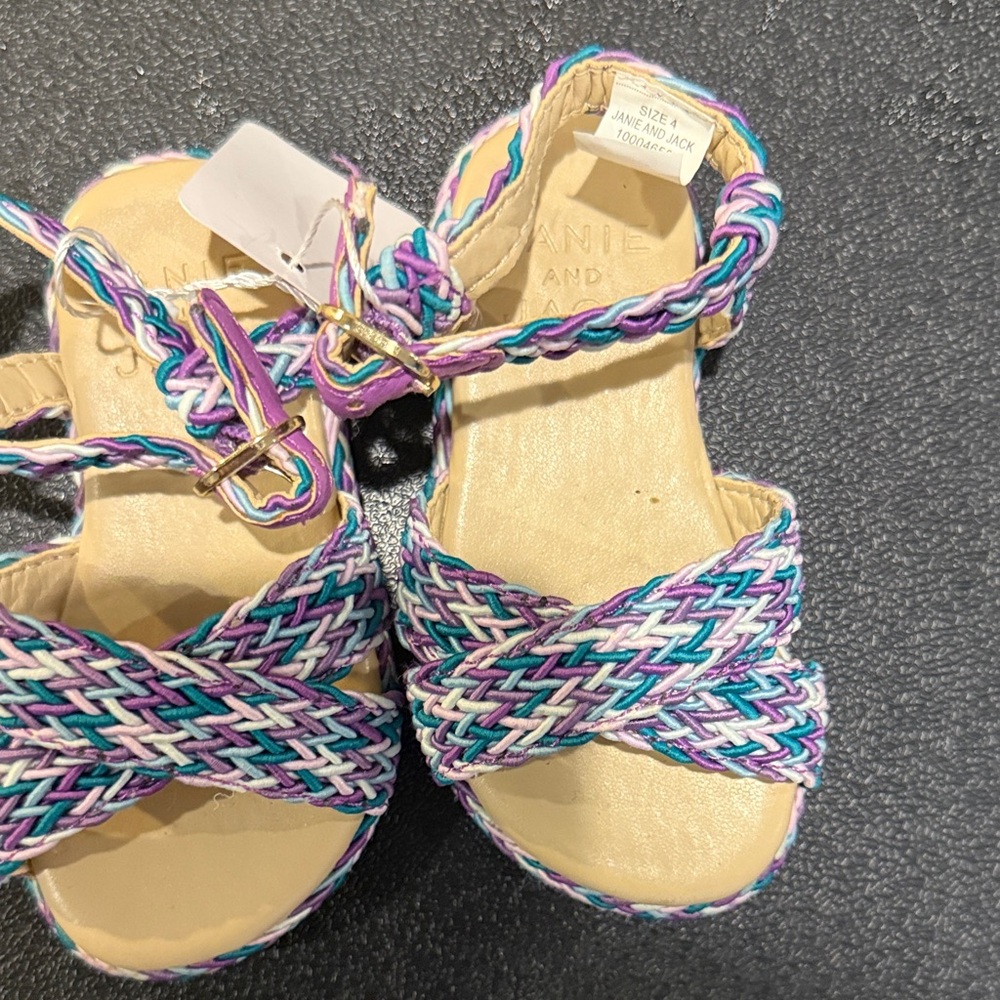 Janie and Jack Multicolor Braided Sandals